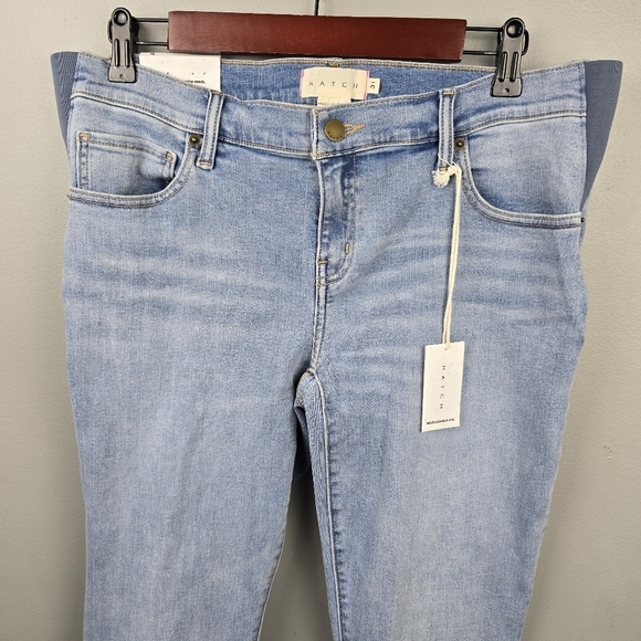 HATCH Under Belly Slim Leg Maternity Jeans Light Wash Womens Size 31 NWT E101806 - Picture 5 of 16